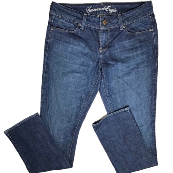 American Eagle Outfitters Denim - American Eagle 77 Straight Leg Jeans Medium Wash